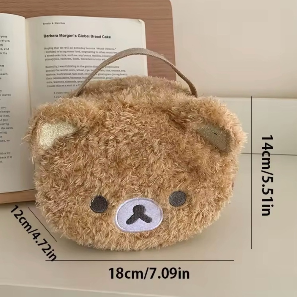Kawaii Bear Plush Makeup Bag - Picture 4 of 8